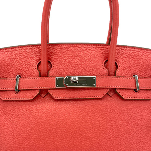 HERMES BIRKIN 30 ROSE JAIPUR TAURILLON CLEMENCE HAND BAG □P SHW 90287996 - PURPOSE
