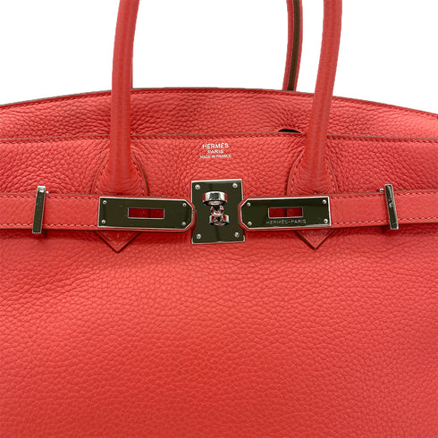 HERMES BIRKIN 30 ROSE JAIPUR TAURILLON CLEMENCE HAND BAG □P SHW 90287996 - PURPOSE