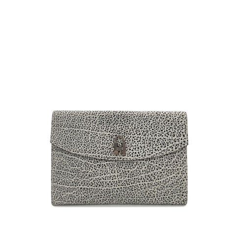 HERMES POCHETTE RIO CADENA BLACK WHITE DALMATIAN CLUTCH BAG □D SHW 90288000 - PURPOSE