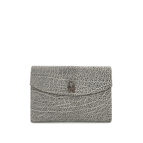 HERMES POCHETTE RIO CADENA BLACK WHITE DALMATIAN CLUTCH BAG □D SHW 90288000 - PURPOSE
