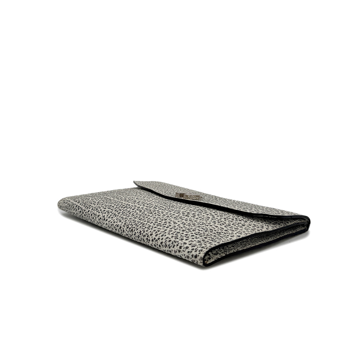 HERMES POCHETTE RIO CADENA BLACK WHITE DALMATIAN CLUTCH BAG □D SHW 90288000