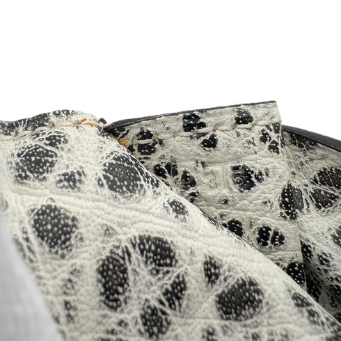 HERMES POCHETTE RIO CADENA BLACK WHITE DALMATIAN CLUTCH BAG □D SHW 90288000 - PURPOSE