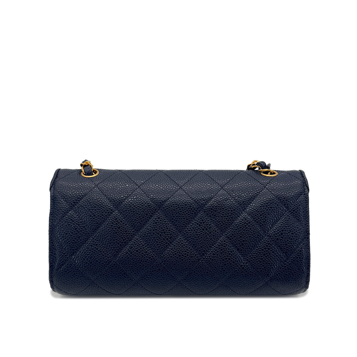CHANEL VINTAGE MATELASSE CHAIN SHOULDER BAG NAVY CAVIAR SKIN 90288003