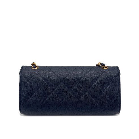 CHANEL VINTAGE MATELASSE CHAIN SHOULDER BAG NAVY CAVIAR SKIN 90288003 - PURPOSE