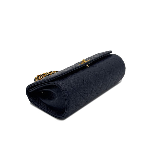 CHANEL VINTAGE MATELASSE CHAIN SHOULDER BAG NAVY CAVIAR SKIN 90288003 - PURPOSE