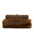 CHANEL CLUTCH CHAIN SHOULDER BAG BROWN TWEED FUR 90288006 - PURPOSE