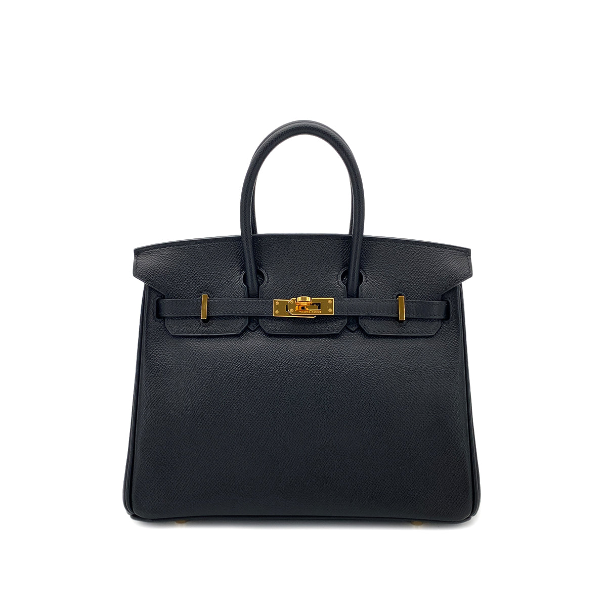 HERMES BIRKIN 25 BLACK EPSOM HAND BAG □I GHW 90288008