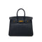HERMES BIRKIN 25 BLACK EPSOM HAND BAG □I GHW 90288008 - PURPOSE
