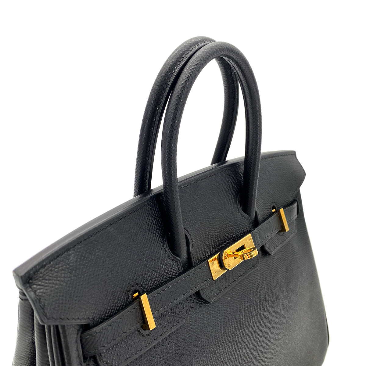 HERMES BIRKIN 25 BLACK EPSOM HAND BAG □I GHW 90288008