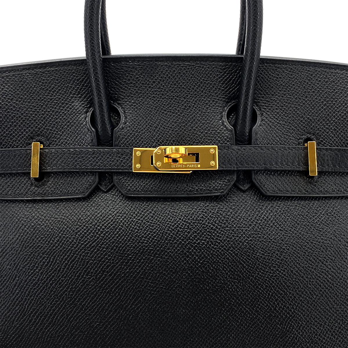 HERMES BIRKIN 25 BLACK EPSOM HAND BAG □I GHW 90288008