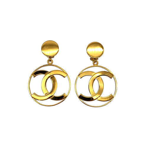 CHANEL VINTAGE EARRINGS COCOMARK SWING GOLD ACCESSORY 90288010 - PURPOSE