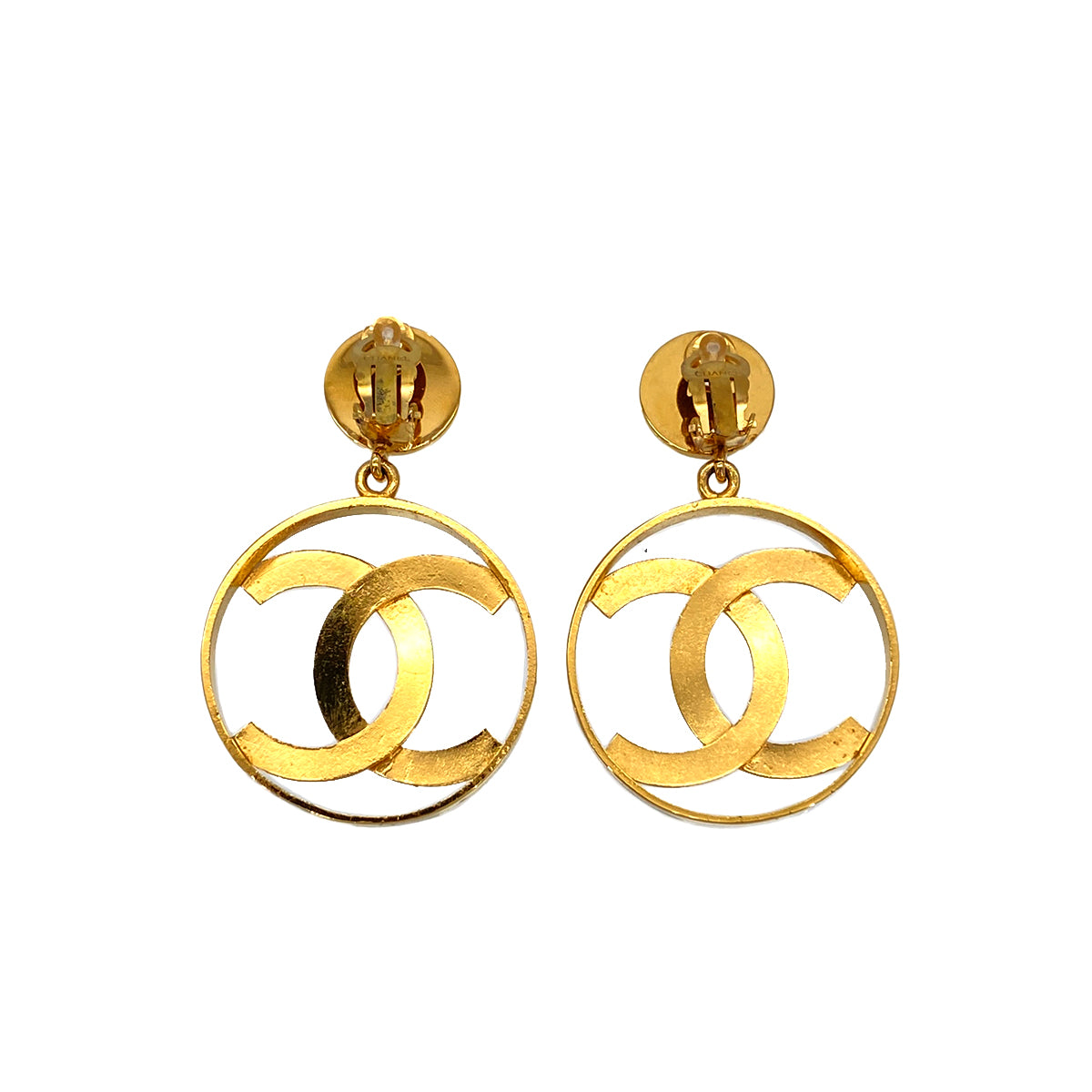 CHANEL VINTAGE EARRINGS COCOMARK SWING GOLD ACCESSORY 90288010