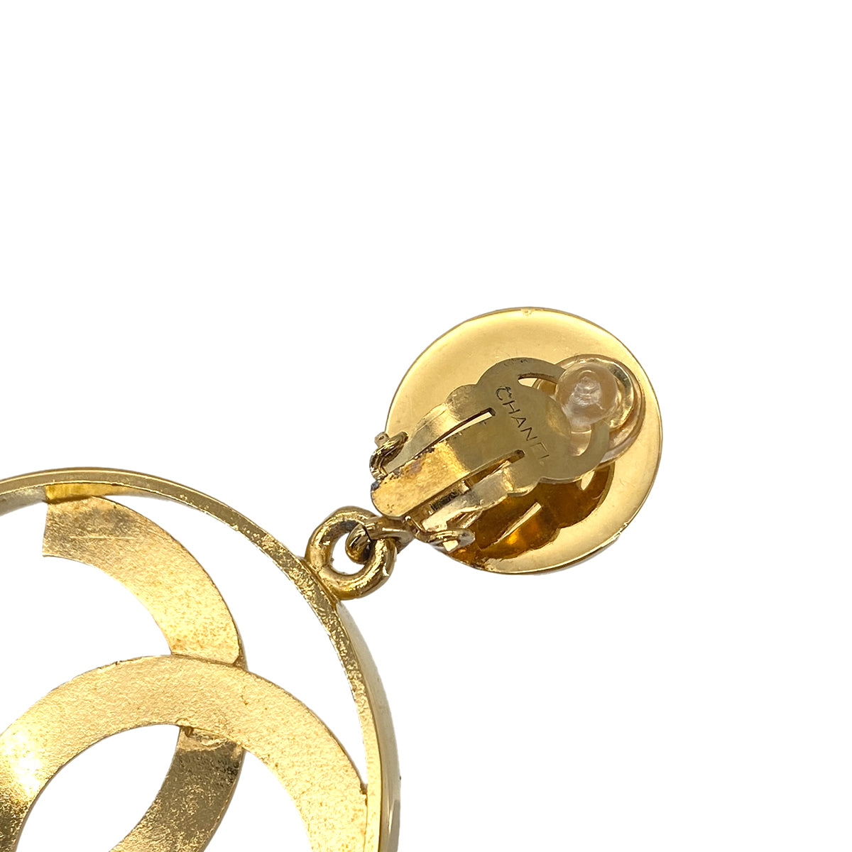 CHANEL VINTAGE EARRINGS COCOMARK SWING GOLD ACCESSORY 90288010