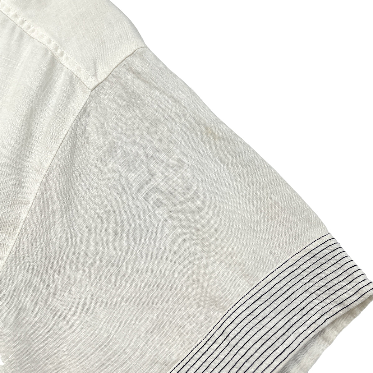 CHANEL VINTAGE COCO BUTTON SHORT SLEEVE SHIRT WHITE RTW 90288013