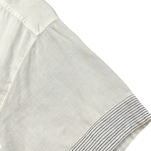CHANEL VINTAGE COCO BUTTON SHORT SLEEVE SHIRT WHITE RTW 90288013 - PURPOSE