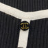 CHANEL COCO BUTTON TOPS BLACK WHITE COTTON 38 RTW 90288014