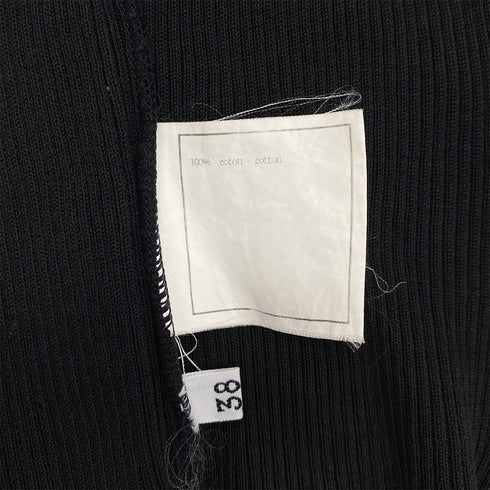 CHANEL COCO BUTTON TOPS BLACK WHITE COTTON 38 RTW 90288014