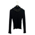 CHANEL FRILLS TOPS BLACK COTTON 34 P57 RTW 90288015