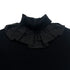 CHANEL FRILLS TOPS BLACK COTTON 34 P57 RTW 90288015