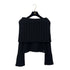 CHANEL VINTAGE KNIT TOPS BLACK WOOL 38 99A RTW 90288016 - PURPOSE