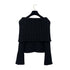 CHANEL VINTAGE KNIT TOPS BLACK WOOL 38 99A RTW 90288016 - PURPOSE
