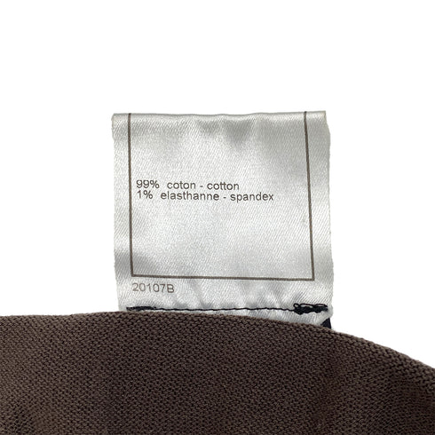 CHANEL SHORT SLEEVE TOPS BROWN COTTON 42 03C RTW 90288017