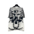 CHANEL COCOMARK LION PRINT HALF SLEEVE TOPS BLACK WHITE COTTON 48 P37 RTW 90288021 - PURPOSE