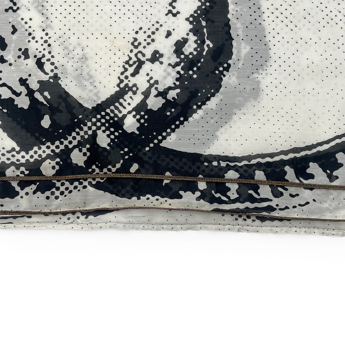 CHANEL COCOMARK LION PRINT HALF SLEEVE TOPS BLACK WHITE COTTON 48 P37 RTW 90288021