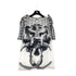 CHANEL COCOMARK LION PRINT HALF SLEEVE TOPS BLACK WHITE COTTON 48 P37 RTW 90288021 - PURPOSE