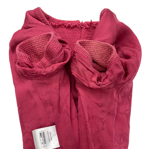CHANEL COCOMARK SHORT SLEEVE DRESS PINK COTTON 34 P56 RTW 90288024 - PURPOSE