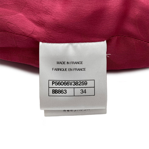 CHANEL COCOMARK SHORT SLEEVE DRESS PINK COTTON 34 P56 RTW 90288024 - PURPOSE