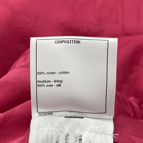 CHANEL COCOMARK SHORT SLEEVE DRESS PINK COTTON 34 P56 RTW 90288024