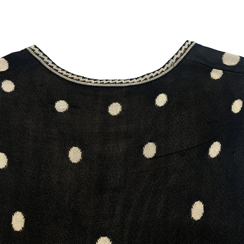 CHANEL CAMELLIA SLEEVELESS TOPS BLACK BEIGE RAYON 38 02P RTW 90288025