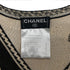 CHANEL CAMELLIA SLEEVELESS TOPS BLACK BEIGE RAYON 38 02P RTW 90288025