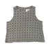 CHANEL COCO LOGO SLEEVELESS BLOUSE GRAY SILK 44 01A RTW 90288026
