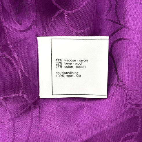 CHANEL COCO BUTTON TWEED JACKET PINK PURPLE RAYON 42 01P RTW 90288028 - PURPOSE