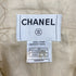 CHANEL COCO BUTTON TWEED ZIP-UP COAT BEIGE RAYON 36 01P RTW 90288031