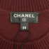 CHANEL COCO BUTTON LONG SLEEVE KNIT DRESS BURGUNDY CASHMERE 38 P55 RTW 90288041