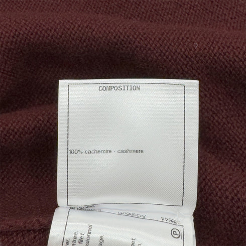CHANEL COCO BUTTON LONG SLEEVE KNIT DRESS BURGUNDY CASHMERE 38 P55 RTW 90288041