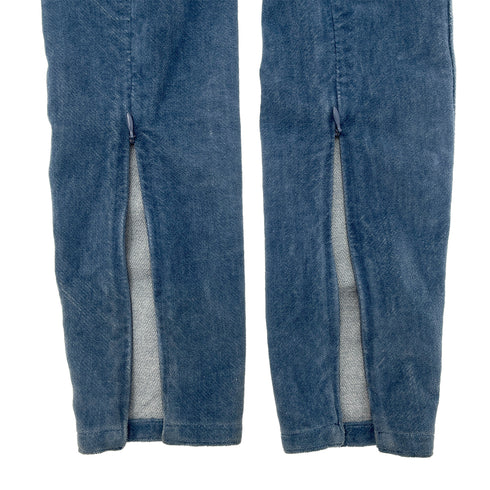 CHANEL NO COLLAR JACKET BLUE COTTON 36 02A RTW 90288042