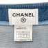 CHANEL NO COLLAR JACKET BLUE COTTON 36 02A RTW 90288042