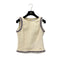 CHANEL COCOMARK SLEEVELESS TWEED TOPS WHITE WOOL 38 P44 RTW 90288043 - PURPOSE