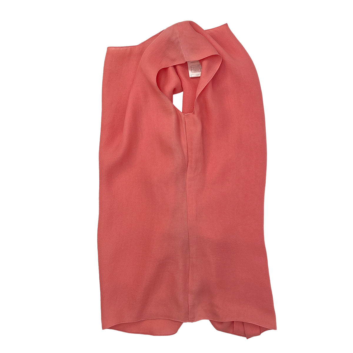 CHANEL SLEEVELESS BACK FRONT BUTTON BLOUSE PINK SILK 36 04C RTW 90288044