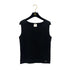 CHANEL SLEEVELESS TOPS BLACK COTTON 42 02P RTW 90288045