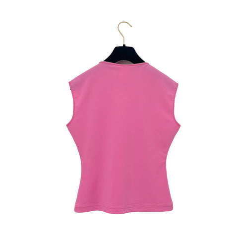 CHANEL VINTAGE SLEEVELESS TOPS PINK NYLON 40 00C RTW 90288046 - PURPOSE
