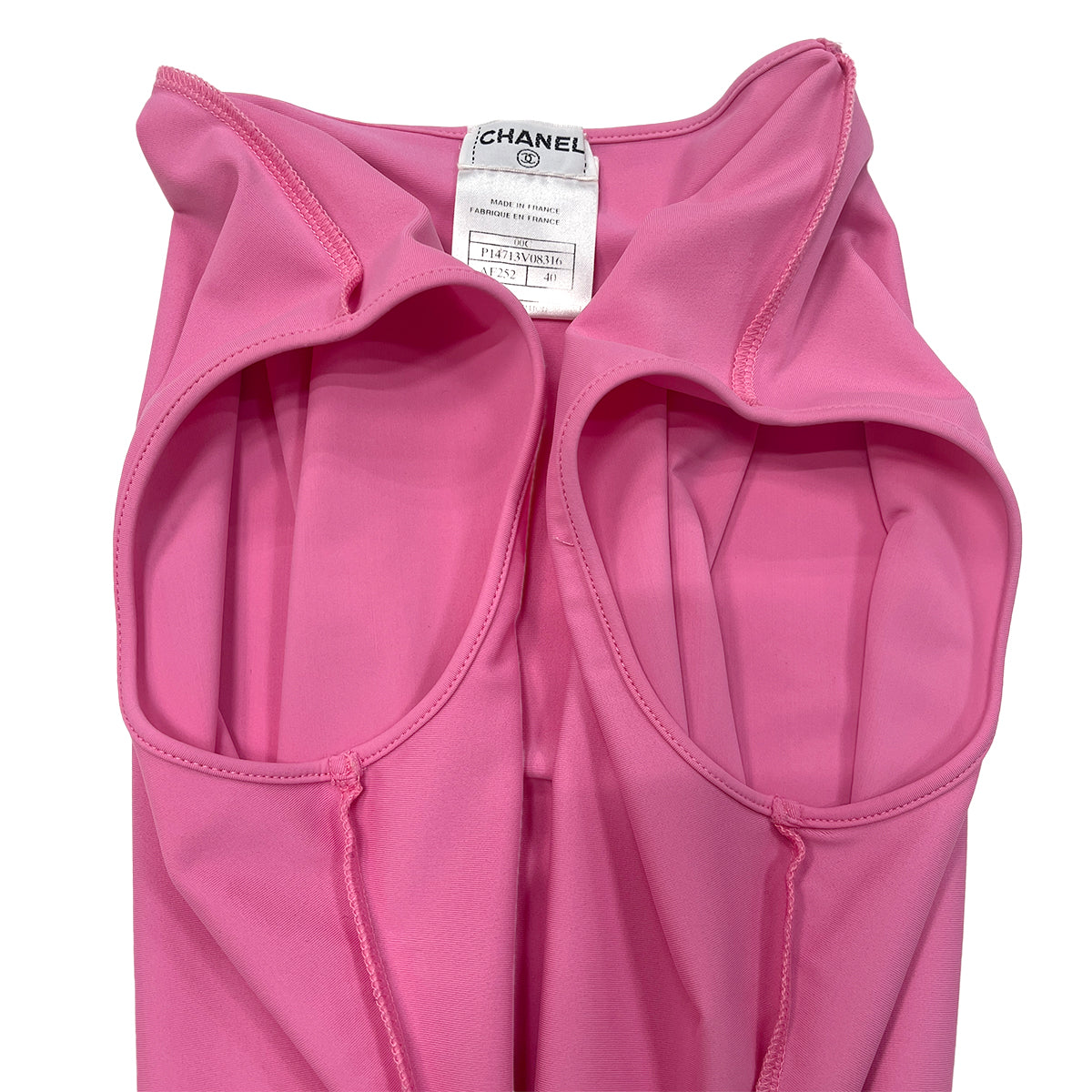 CHANEL VINTAGE SLEEVELESS TOPS PINK NYLON 40 00C RTW 90288046