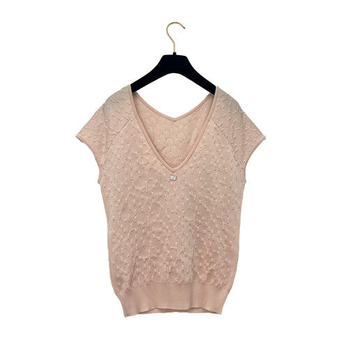 CHANEL SLEEVELESS TOPS PINK RAYON 36 P43 RTW 90288047