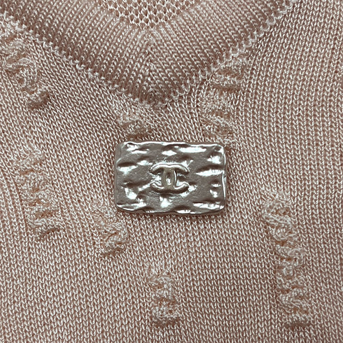 CHANEL SLEEVELESS TOPS PINK RAYON 36 P43 RTW 90288047