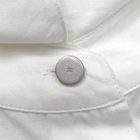 CHANEL VINTAGE COCO BUTTON SHIRT WHITE COTTON 38 99P RTW 90288048 - PURPOSE