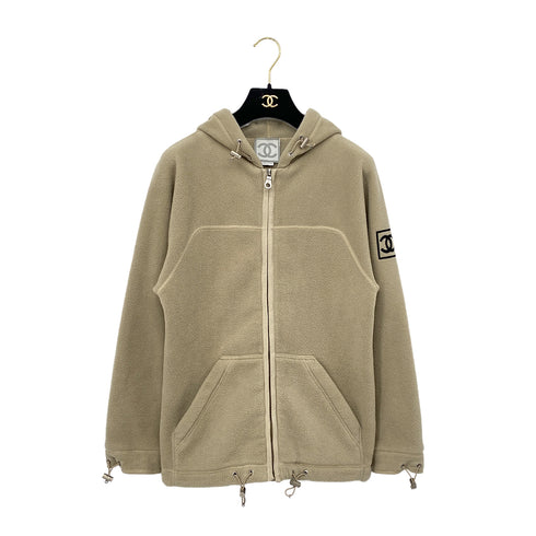 CHANEL HOODIE JACKET BEIGE POLYESTER 34 02A RTW 90288049
